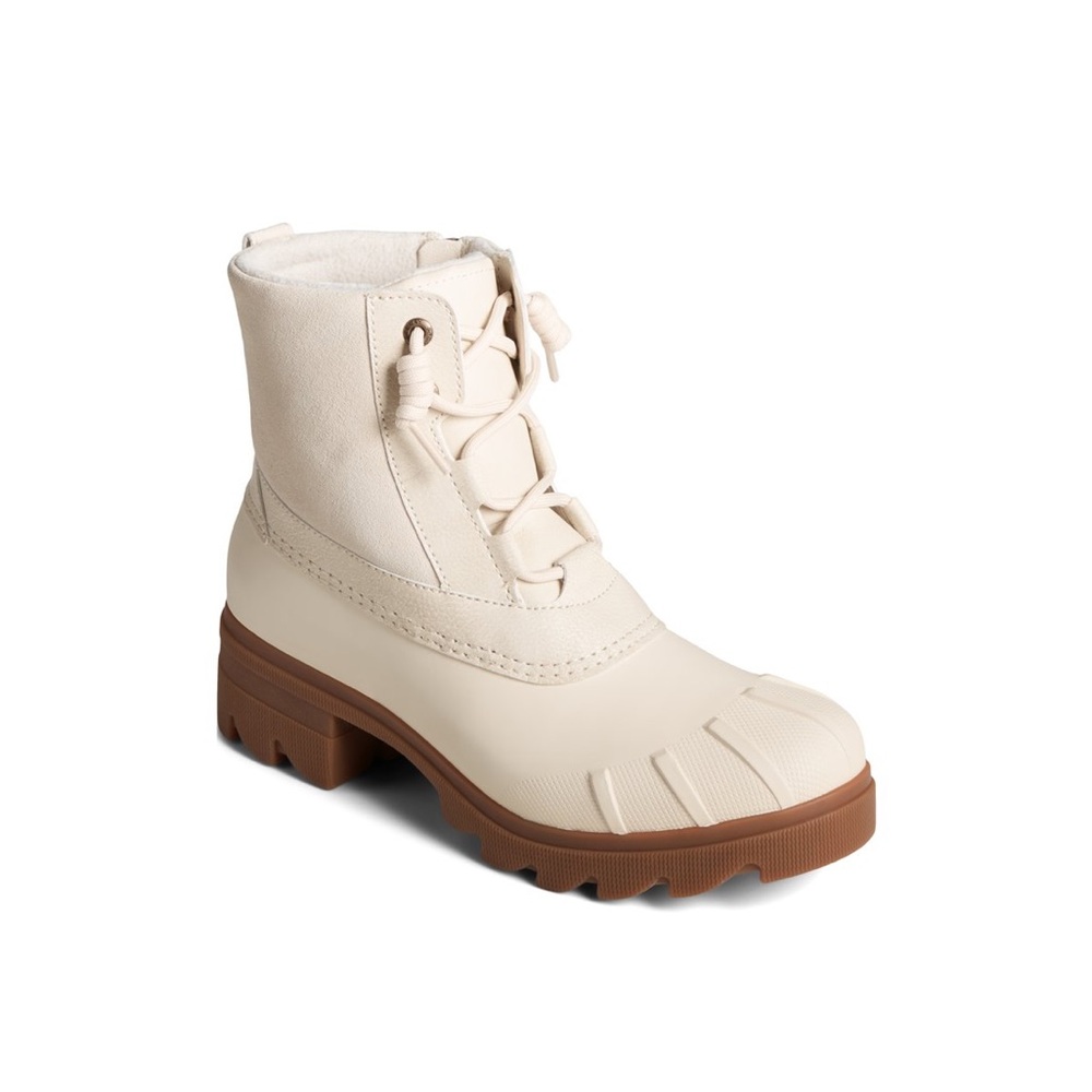 NEW Sperry Syren Ascend Duck boots. 11M cream colored. Comfy with memory foam